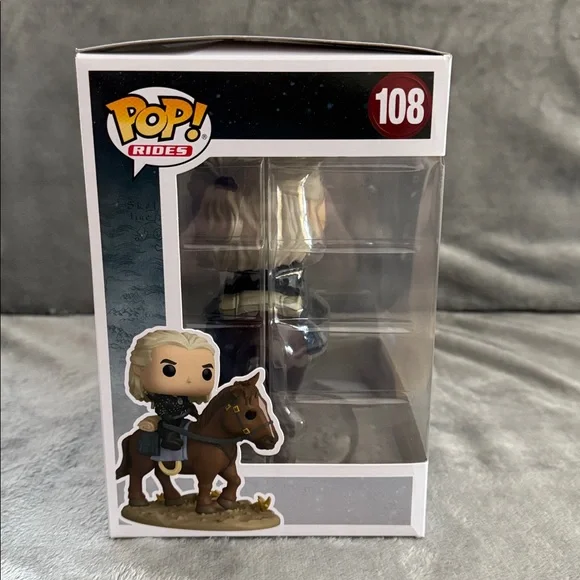 Funko Pop! Rides The Witcher Geralt and Roach Exclusive RARE #108 Mint Sealed - Picture 3 of 8